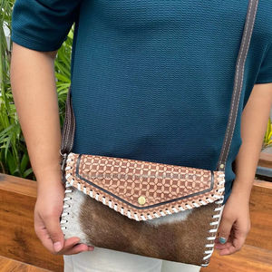 Handmade Women's Tooled Leather <b>Crossbody</b> Wallet <b>Purse</b> Luxury Floral Card Holder Cell <b>Phone</b> Clutch Zipper Nylon Western Travel - Product Image 2