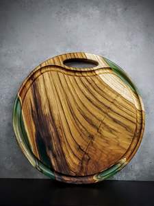 Bandeja de servicio de madera y resina sostenible Bandeja de servicio de té de desayuno multifuncional Bandeja de servicio de dulces al mejor precio asequible - Product Image 5