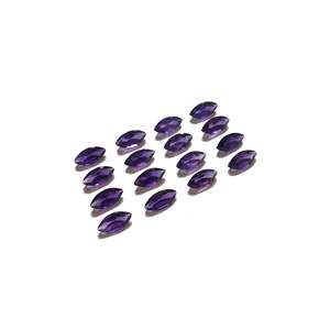 Piedras Preciosas de Amatista Natural de Brasil, Calibradas, Corte Marquesa, Facetadas, 3x6mm-6x12mm, Cuarzo Violeta Claro, Certificado IGI, Pulido con Calor - Product Image 3