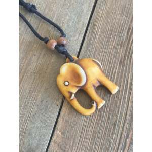 Handmade Wooden <b>Elephant</b> Necklace Cute Wood Jewelry <b>Gift</b> <b>for</b> <b>Her</b> - Product Image 2