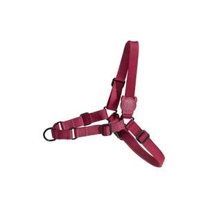 Harnais de luxe Soft Walk pour chats, tailles S, M, XL, en nylon et polyester respirant, couleur bordeaux unie, gilet simple et élégant pour l'extérieur - Product Image 1
