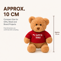 Vente en gros de mini ours en peluche, poupée en peluche mignonne et douce avec chemise imprimée personnalisée pour cadeaux promotionnels