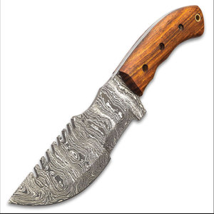 Usine OEM Best-seller Couteaux de chasse à lame fixe Couteau de camping en plein air avec gaine en cuir à grain riche - Product Image 1