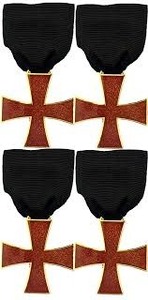 ชุดเครื่องประดับอัศวินเทมพลาร์ ฟรีเมสัน ออร์เดอร์อิลลัสทริอัส กางเขนแดง อัศวินแห่งมอลตา แบบติดหน้าอก ตัวล็อคแบบก้ามปู - Product Image 5