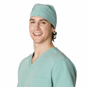 Gorro de fregado de patrón moderno ajustable comodidad de algodón tejido para cirujanos enfermeras trabajadores médicos - Product Image 2