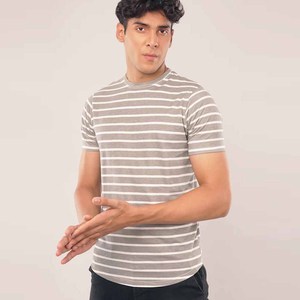 Camiseta de Jersey de algodón a rayas amarillas para hombre y mujer con tu propio diseño de camisetas estampadas - Product Image 5