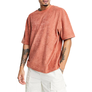 Venta al por mayor de encargo de los hombres de gran tamaño gráfico trasero Camiseta de manga corta de cuello redondo de algodón Pima suelta Top camisas de los hombres 2025 - Product Image 1