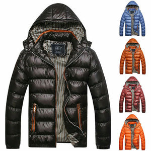 Vente en gros de veste bulle avec logo personnalisé pour hommes vêtements d'extérieur chauds avec fermeture à glissière en toile Service OEM disponible - Product Image 1