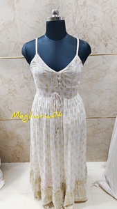 Vestido Largo de Rayón con Lurex para Mujer, Estilo Espagueti, Venta al por Mayor - Product Image 2