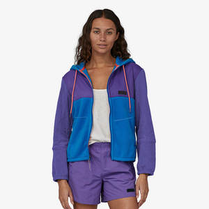 Chaqueta Médica con Capucha y Cremallera para Mujer, Diseño Color Block, Mezcla de Algodón y Felpa Vaquera - Product Image 3