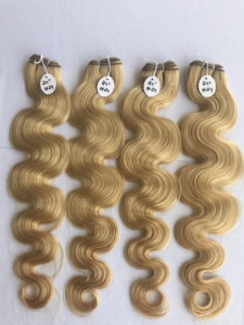 Top mejor calidad 24 "#24 Color Body Wave paquete al por mayor de templo indio crudo directo de la máquina de la India cabello humano de doble trama - Product Image 4