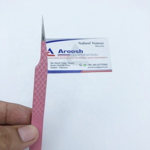 Pince à épiler en acier inoxydable durable de haute qualité Isolation Rose Logo personnalisé Extension de cils - Product Image 3