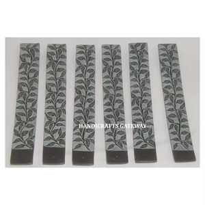 Rectangular Shape Gray Color Handicrafts Natural Soapstone <b>Incense</b> <b>Stick</b> <b>Holder</b> <b>For</b> Worship Temple Decoration In Showcase - Product Image 1