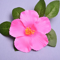 Pince à cheveux fleur d'hibiscus MU 18 couleurs, accessoire de photographie pour maillot de bain, tenue de plage, fleurs colorées
