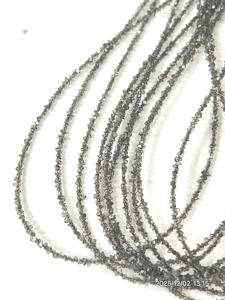 Cuentas de Cuarzo Herkimar con Recubrimiento de Diamante, Color Gris Oscuro Natural, Calidad AAA, Tamaño 2-3 mm - Product Image 5