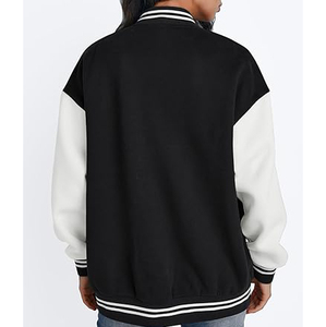 Venta al por mayor de alta calidad de las mujeres Varsity chaqueta de gran tamaño de béisbol chaqueta de bombardero por encargo de invierno Letterman prendas de vestir exteriores - Product Image 3