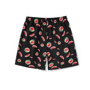 Pantalones cortos de baño con Estampado de sandía de verano 2022 para hombre con cintura con cordón, pantalones cortos de playa de tela con estampado aleatorio, OEM disponible - Product Image 2