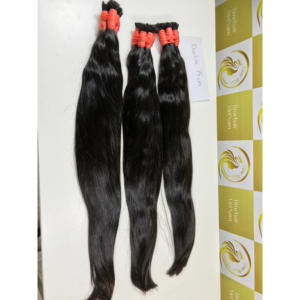Meilleure vente Extensions de cheveux humains crus Remy de haute qualité, bouclés, en vrac, à cuticule alignée, brun vietnamien, de couleur foncée, prêtes à être expédiées - Product Image 6