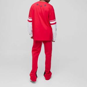 Dernier design 2025 Hip Hop Streetwear Pantalon de jogging ample en coton mélangé léger et décontracté imprimé pour hommes - Product Image 3