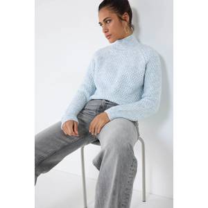 Pull en coton tricoté confortable pour femmes, respirant et frais, imprimé, taille XS, long, saison d'hiver, fermeture éclair décorative - Product Image 5