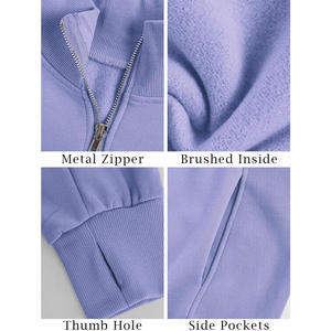 Sudadera OEM para mujer con tela cómoda Logotipo de ajuste personalizado Marca Streetwear Look y opciones de etiqueta privada - Product Image 5