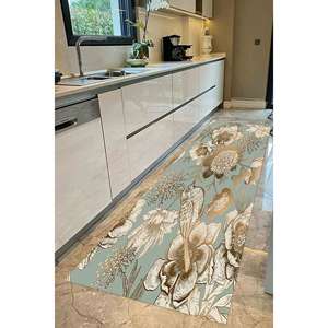 Alfombra con Diseño de Pájaro Dorado y Flores: Alfombra Decorativa Antideslizante, Alfombra Suave No Tejida - Product Image 5