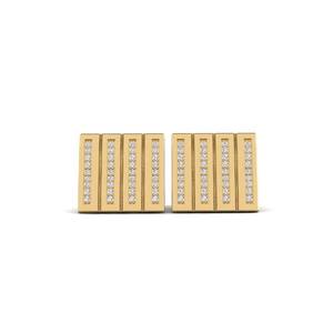 Gemelos chapados en oro de 14 quilates de lujo para hombre, gemelos formales elegantes de oro amarillo para hombre, accesorios para ocasiones de boda - Product Image 6