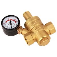 Régulateur de Pression d'Eau en Laiton COVNA Commande Urgente 3/4 Pouce avec Manomètre DN20, Réducteur de Pression d'Eau Réglable