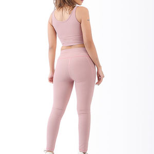 Conjunto de Yoga para Mujer de Marca Privada en Stock, Tallas Grandes, Spandex/Poliéster, Cintura Elástica, Transpirable, 2 Piezas, Alta Calidad, Personalizable - Product Image 2