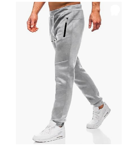 Heavy High Quality Fleece Sweatpants with Zipper Pocket Over-<b>sized</b> Elastic Waist Casual Cotton Polyester for Winter - Product Image 2