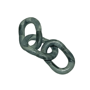 Maillon de chaîne en marbre blanc de qualité supérieure pour la décoration intérieure écologique de luxe Élément décoratif de chaîne en marbre vert de forme pentagonale - Product Image 4