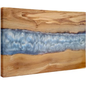 Planche à découper et à servir en résine époxy naturelle Craft Valley CVCR078, design artistique peint à la main, thème amour, plateau à fromage, Inde - Product Image 1