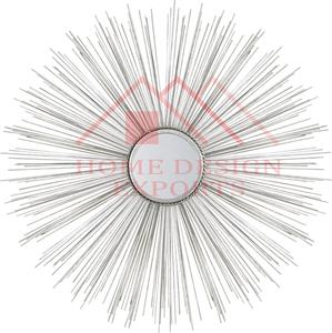 Christmas Wreath Wall Metal <b>Mirror</b> for Living Room Bedroom <b>Bathroom</b> Gold Antique Leaf Framed Wall Hanging <b>Mirror</b> for Office - Product Image 3