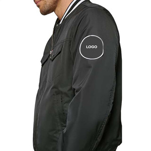 Nouvel arrivage de vêtements pour hommes à rayures blanches avec logo personnalisé OEM couleur noire et fermeture éclair pour hommes vestes veste de baseball universitaire pour hommes 2025 - Product Image 6