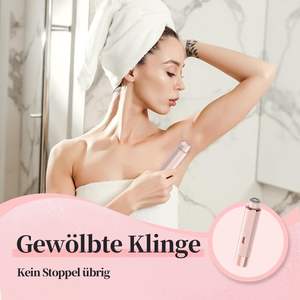 Épilateur et tondeuse 2-en-1 pour femmes, utilisation humide/sèche, étanche, à piles, pour le visage, les parties intimes, les aisselles et les jambes - Product Image 5