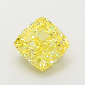 Diamant de laboratoire jaune fantaisie taille émeraude certifié IGI, pierre libre pour pendentifs de créateurs et bijoux sur mesure - Product Image 1