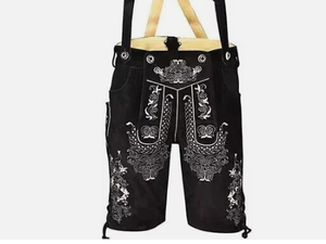 Shorts Lederhosen pour hommes, costume traditionnel allemand, shorts Lederhosen bavarois de haute qualité, shorts en daim de chèvre pour hommes - Product Image 5