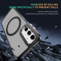 Casing Handphone Mewah Anti Benturan Transparan Matte Frosting Magnetik TPU+Akrilik Harga Pabrik Grosir Terbaru