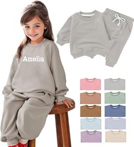 Ensemble de survêtement 2 pièces pour homme, design automne, manches longues, décontracté, personnalisé, imprimé sur mesure pour bébé garçon et fille, idéal pour l'hiver - Product Image 1