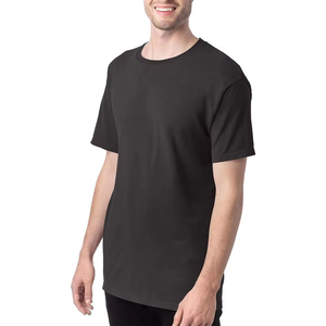 T-shirts en gros 300 Gsm lourds surdimensionnés 100% coton T-shirt uni délavé à l'acide imprimé à l'écran T-shirt ample pour hommes - Product Image 4