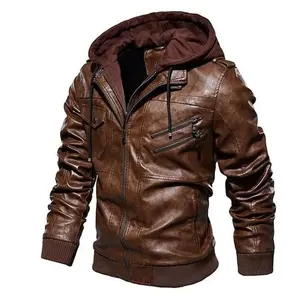 Trailblazer Chaqueta de cuero Premium para hombre Estilo inspirado en la aventura Durable Rendimiento al aire libre Tela de lona Cuello alto Frontal - Product Image 3