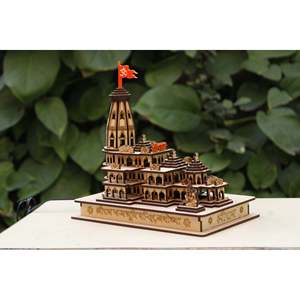3D mô hình gỗ RAM mandir ayodhya trang trí nội thất - Product Image 3