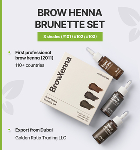 BrowXenna ®   Set de Henna para Cejas Tono Castaño - Product Image 1