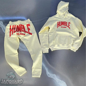 ชุดวอร์มมีฮู้ดปักลายแบบกำหนดเองชุดวอร์มแนวสตรีทพิมพ์ลายพัฟชุดวิ่งชุดวิ่งออกกำลังกายมีฮู้ดและกางเกงขายาวชุดเสื้อผ้าผู้ชาย - Product Image 2