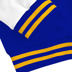 Sigma Gamma Rho 1922 Classic Varsity Letterman Jacket Elite SGRho Greek Life Royal Blue Gold Poodle Jacket - Product Image 6