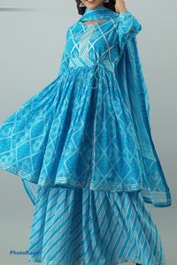 Nouveau designer indien pakistanais Georgette broderie Anarkali longue robe Salwar Kameez pour la fête de mariage grossiste de robe Salwa - Product Image 3