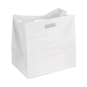 12W X 14h X 4G Pulgadas Bolsa de papel Kraft blanca ecológica 110gsm Wcc Certificado 2kg Capacidad con asa Durable Promocional Durable - Product Image 1