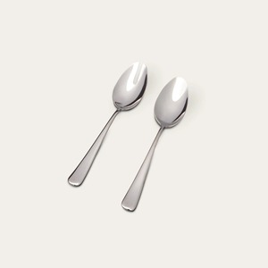 Ensemble de couverts à salade fini argent cuillère et fourchette de service en acier inoxydable idéal pour la table à manger de la cuisine et les cadeaux - Product Image 6