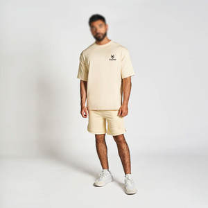 T-shirt à épaules tombantes en coton 100% pour homme coupe moderne avec manches larges et tissu épais lourd - Product Image 6