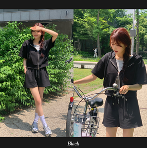 HOOR – short décontracté en coton pour femmes, doux et confortable, avec ceinture, à porter au quotidien, style coréen, 3 couleurs, taille unique - Product Image 4